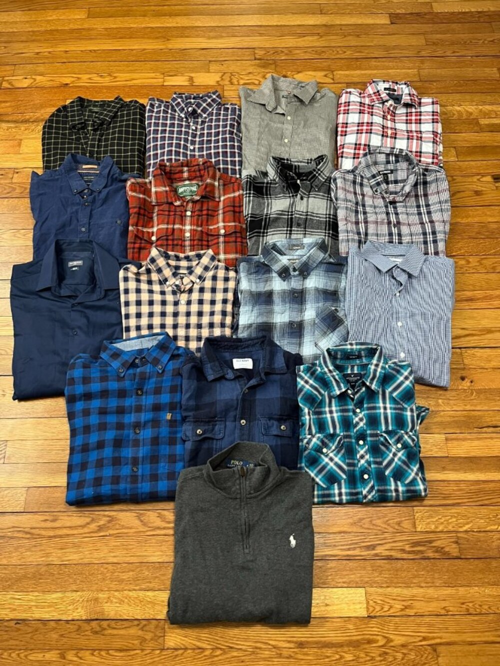 Men's Button Down Shirt 16PC Lot Size Medium Long Sleeve J Crew Banana Republic